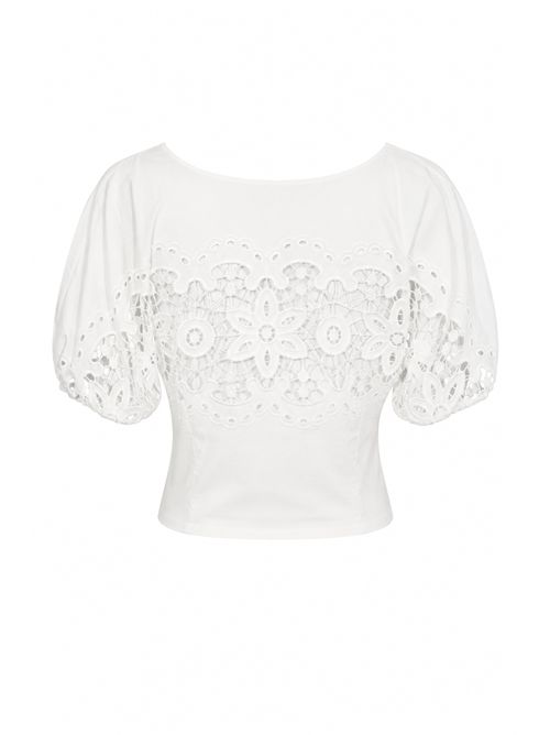 Top in cotone con ricamo floreale Patrizia Pepe | 2C1705 A773W103